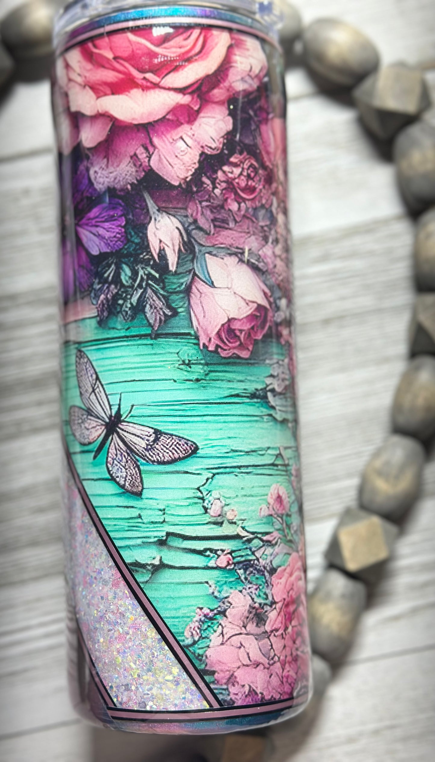 20 oz Butterfly Garden Tumbler